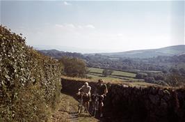 Frank Boyes and Michael Jones following the track under Easdon Tor